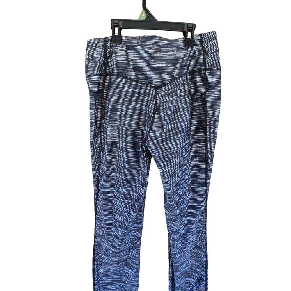 Eddie Bauer Womens Black & Gray Striped Leggings S